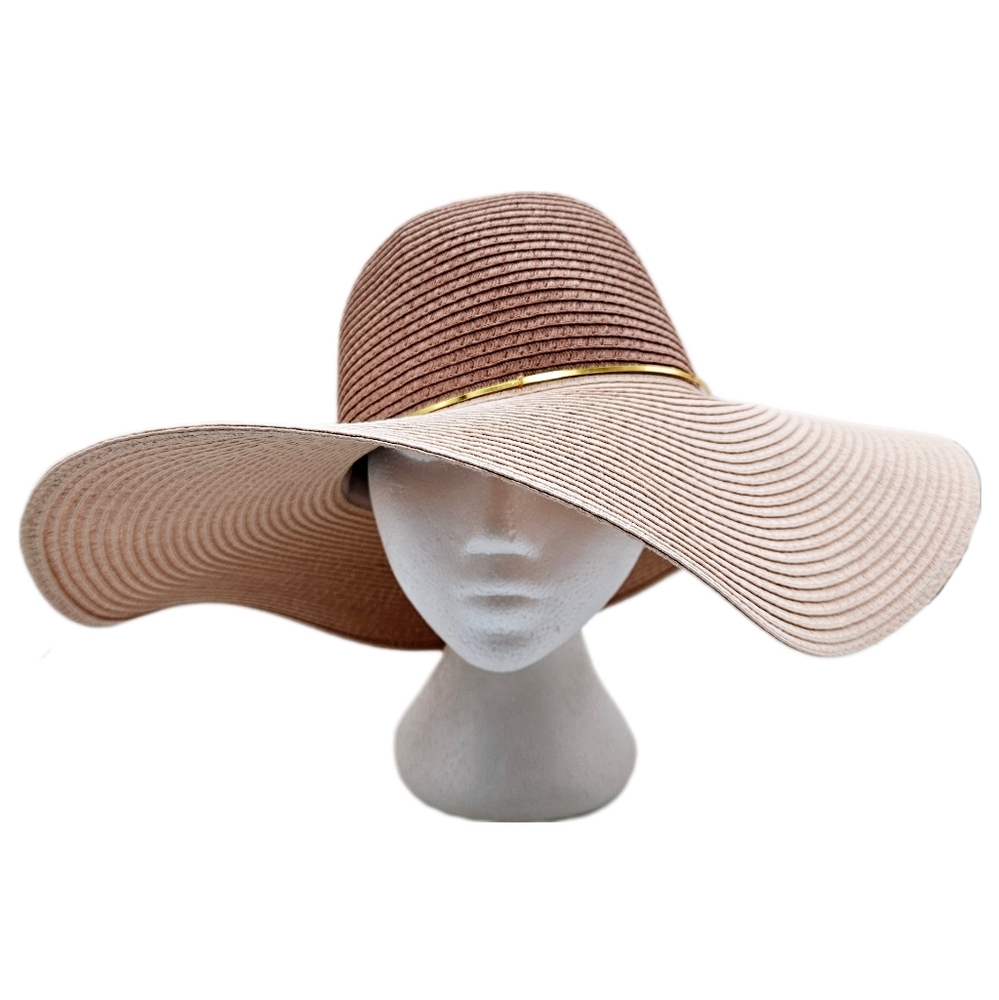 FOUR BUTTONS | wide brim woven paper floppy sun hat